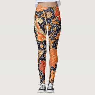 Vintage Floral Pattern, William Morris Leggings