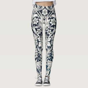 Vintage Floral Pattern, William Morris Leggings