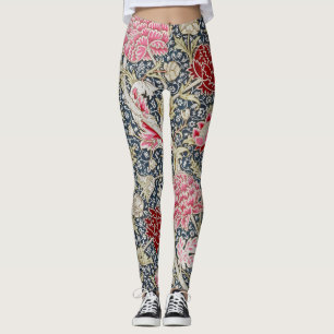 Vintage Floral Pattern, William Morris Leggings