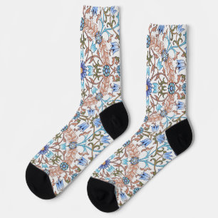 Vintage Floral Pattern, William Morris Socks