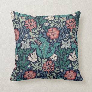 Vintage Floral Pattern, William Morris Throw Pillow