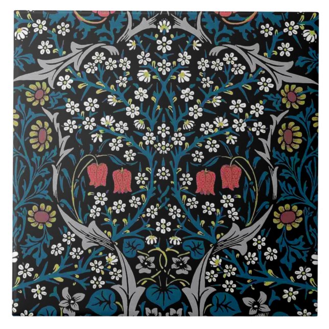 Vintage Floral Pattern, William Morris Tile (Front)
