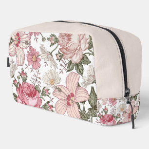 Vintage Floral Pattern with Roses Dopp Kit
