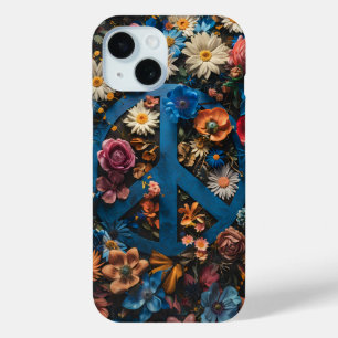 Vintage Floral Peace Sign Phone Case