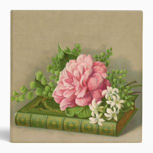 Vintage Floral Peony Classy Book Elegant Binder
