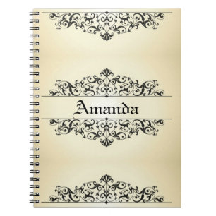 Vintage Floral Personalized Notebook