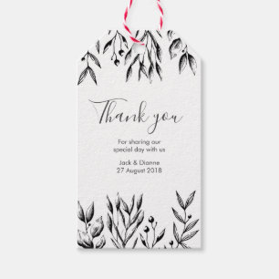 Vintage floral personalized Thank You Favour tags