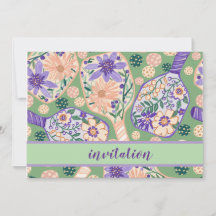 Vintage Floral Pickleball Design