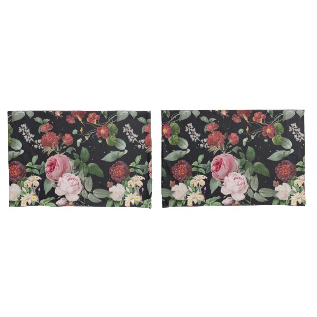 Vintage Floral Pillowcase (Front-Set)