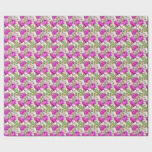 Vintage floral pink peony wrapping paper