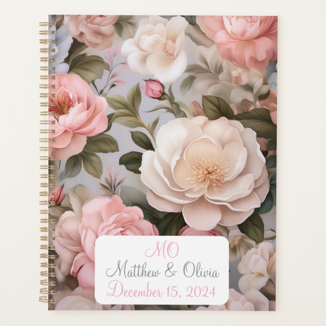 Vintage Floral Planner Wedding Gift (Front)