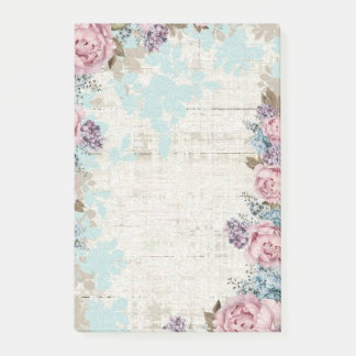 Vintage floral Post-it notes