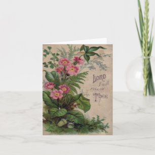 Vintage Floral Prayer Scripture Quote Card