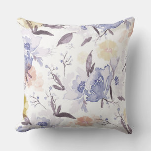 Vintage Floral Print 1 Throw Pillow