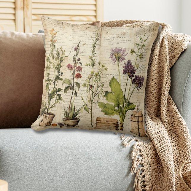 Vintage Floral Print Pillow (Creator Uploaded)