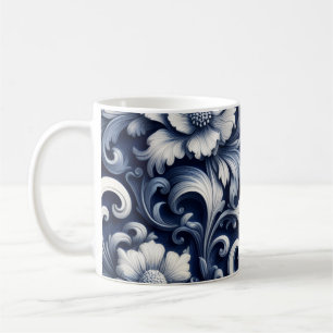 Vintage Floral Printed Color Changing Coffee Mug