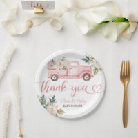 Vintage Floral Pumpkin Truck Baby Shower