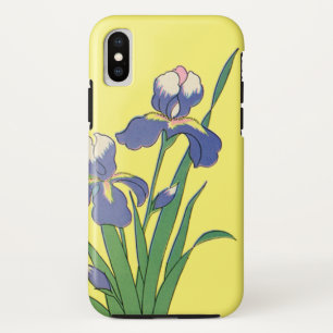 Vintage Floral, Purple Spring Garden Iris Flowers iPhone X Case