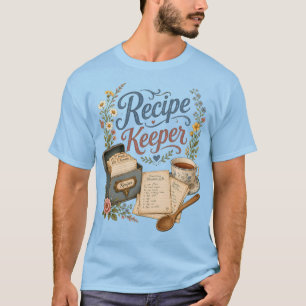 Vintage Floral Recipe Keeper Cottagecore T-Shirt