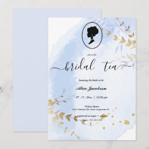 Vintage floral regency bridal shower invitation