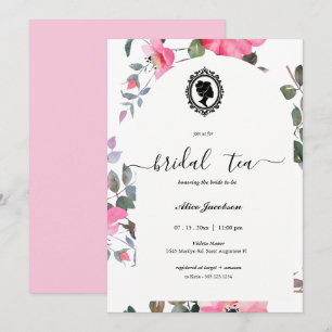 Vintage floral regency bridal shower invitation