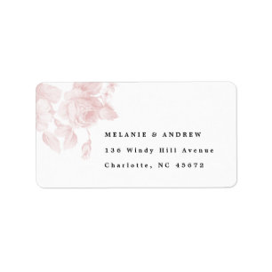 Vintage floral return address label