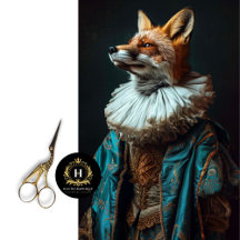 Vintage Floral Romeo Juliet  Fox Decoupage