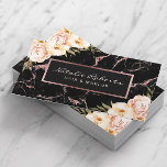 Vintage Floral Rose Gold Marble Beauty Salon & Spa Business Card<br><div class="desc">Vintage Floral Rose Gold Marble Beauty Salon & Spa Business Cards.</div>