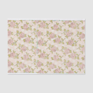 Vintage Floral Roses Dotted Shabby Chic Decoupage Tissue Paper