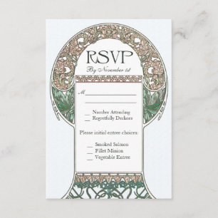 Vintage Floral RSVP Cartes de mariage I