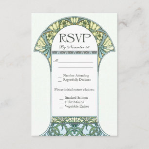 Vintage Floral RSVP Cartes de mariage VII