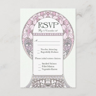 Vintage Floral RSVP Wedding Cards V (v.2)