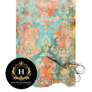 Vintage Floral Rustic Texture French Decoupage Tissue Paper