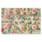 Vintage Floral Rustic Texture Victorian Decoupage