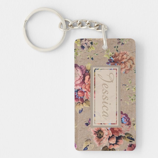 Vintage Floral Rustique Personnalisé (Devant)