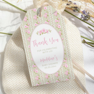 Vintage Floral Sage Green  Gift Tags
