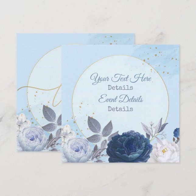 Vintage Floral Save The Date (Front/Back)