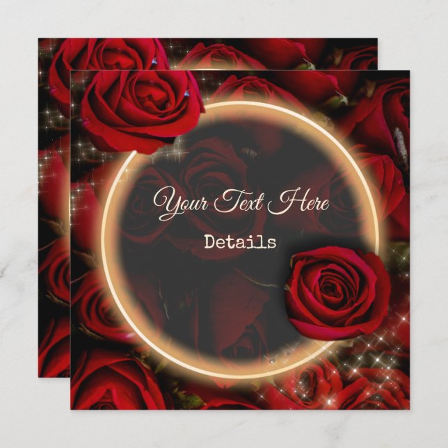 Vintage Floral Save The Date (Front/Back)