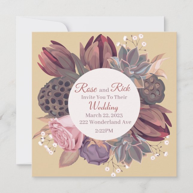 Vintage Floral Save The Date (Front)