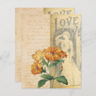 Vintage Floral Scrapbook Ephemera