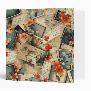 Vintage Floral Scrapbook Pattern Binder
