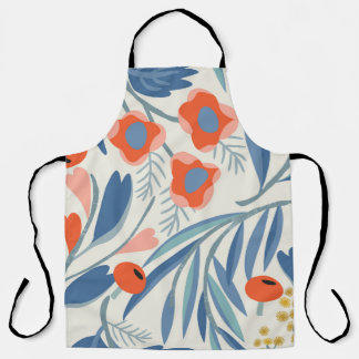 Vintage floral seamless, botanical background. apron
