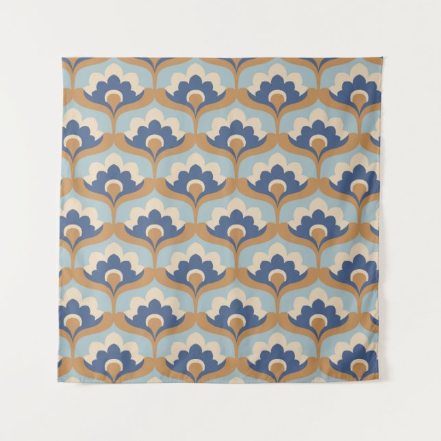 Vintage Floral Seamless Design. Tapestry (Front)