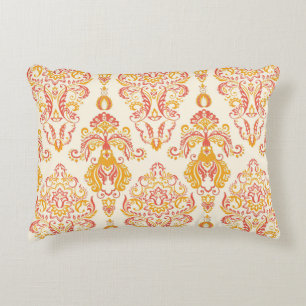 Vintage floral seamless patten. Classic Baroque wa Accent Pillow