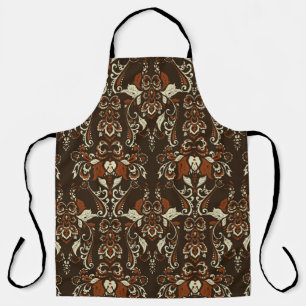 Vintage floral seamless patten. Classic Baroque wa Apron
