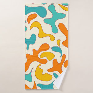 Vintage floral seamless pattern with retro swirl s bath towel