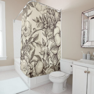 Vintage Floral Sepia Pattern (2)