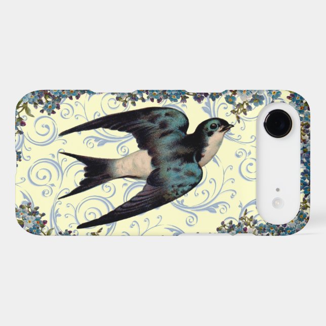 Vintage Floral Sparrow (Back (Horizontal))