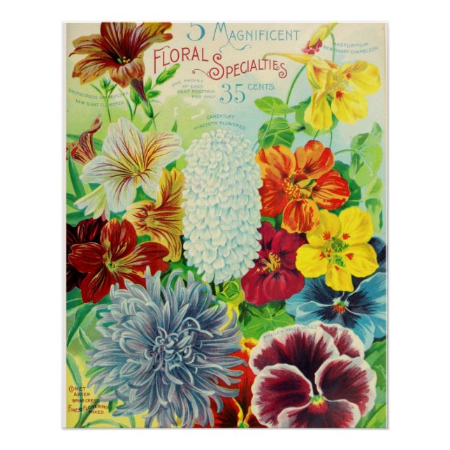 Vintage Floral Specialties Poster (Front)