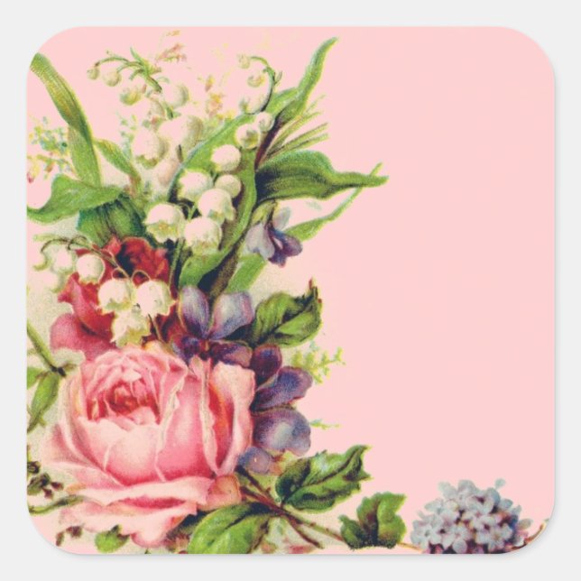 Vintage Floral Spray Stickers (Front)